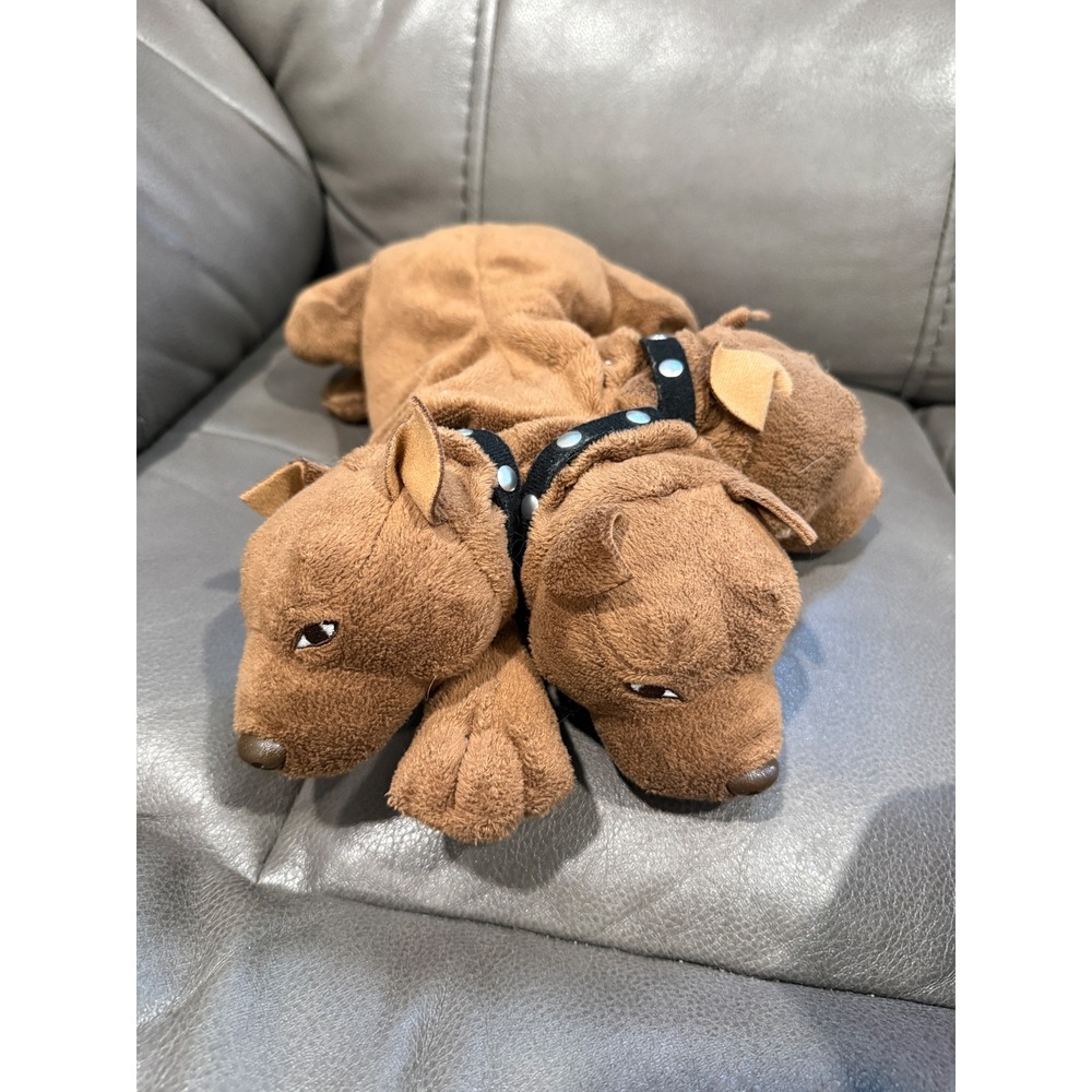 Harry Potter Fluffy Three Headed Dog Plush Hand Puppet Universal Studios Brown